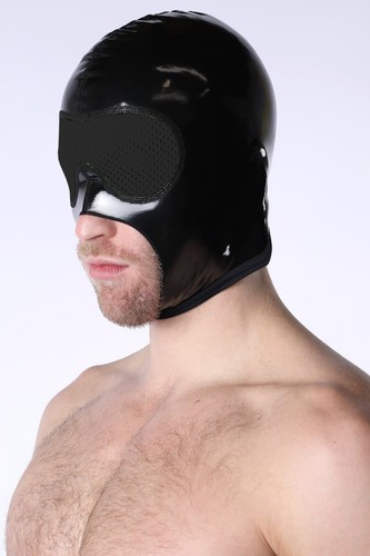 Capucha para ojos de malla cromada negra Cellblock13 - Imagen 6 de 18