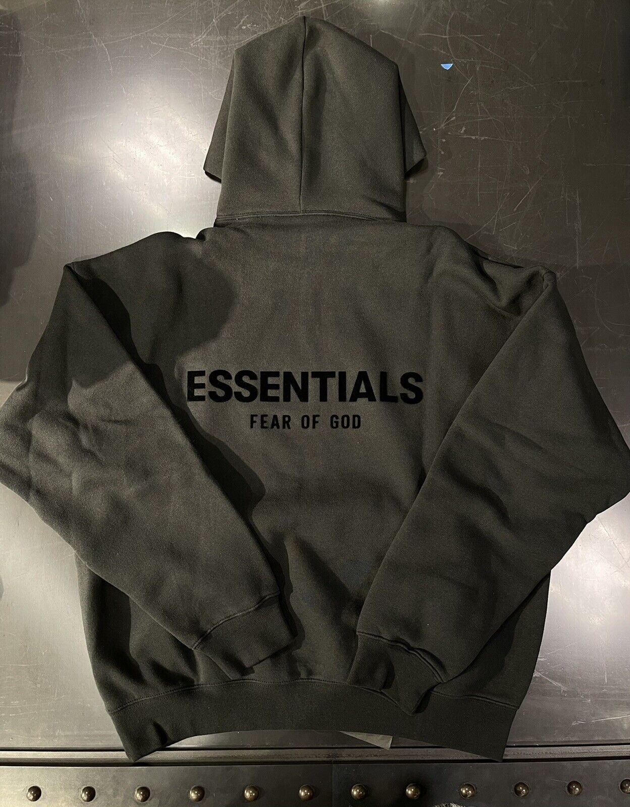 FOG - Essentials Fear of God Core Stretch Limo Black Hoodie SS22