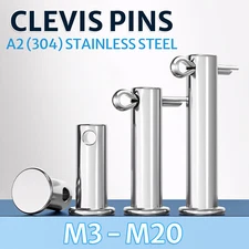Clevis Pins & Cotter Split Pins A2 Stainless Steel Metric - All Sizes 3mm-20mm