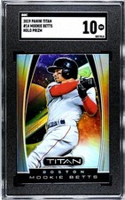 2019 Panini Titan #14 Mookie Betts HOLO SILVER PRIZM SGC 10 GEM MINT