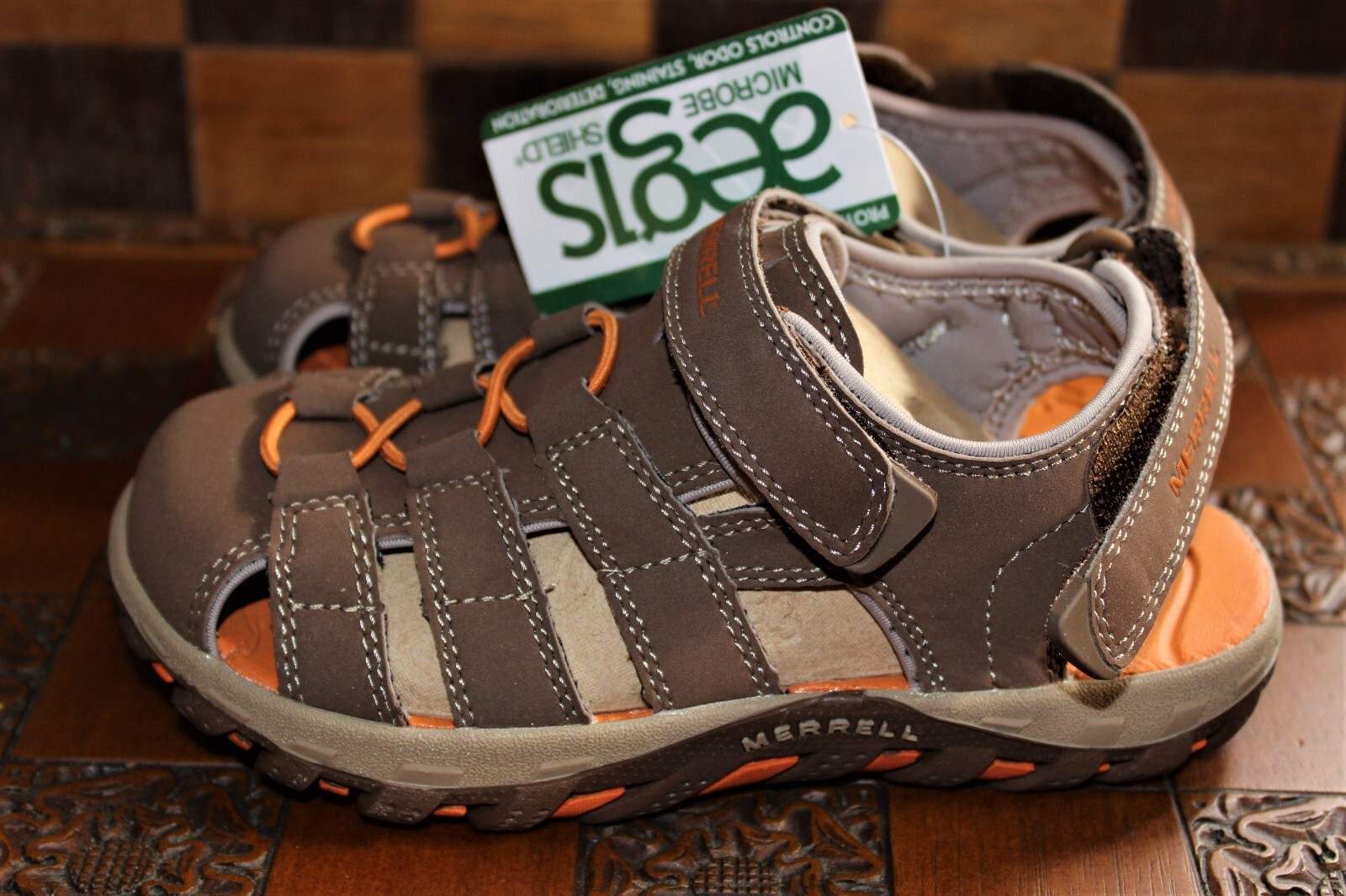 Sandali Merrell bambini ragazzi punta chiusa Waterpro Web taglia UK 12 EUR 31 USA 13 19 cm