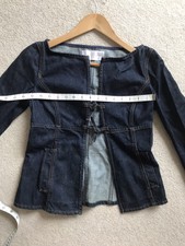 Valentino Roma Denim Jacket Fits Uk 8-10 Blue 