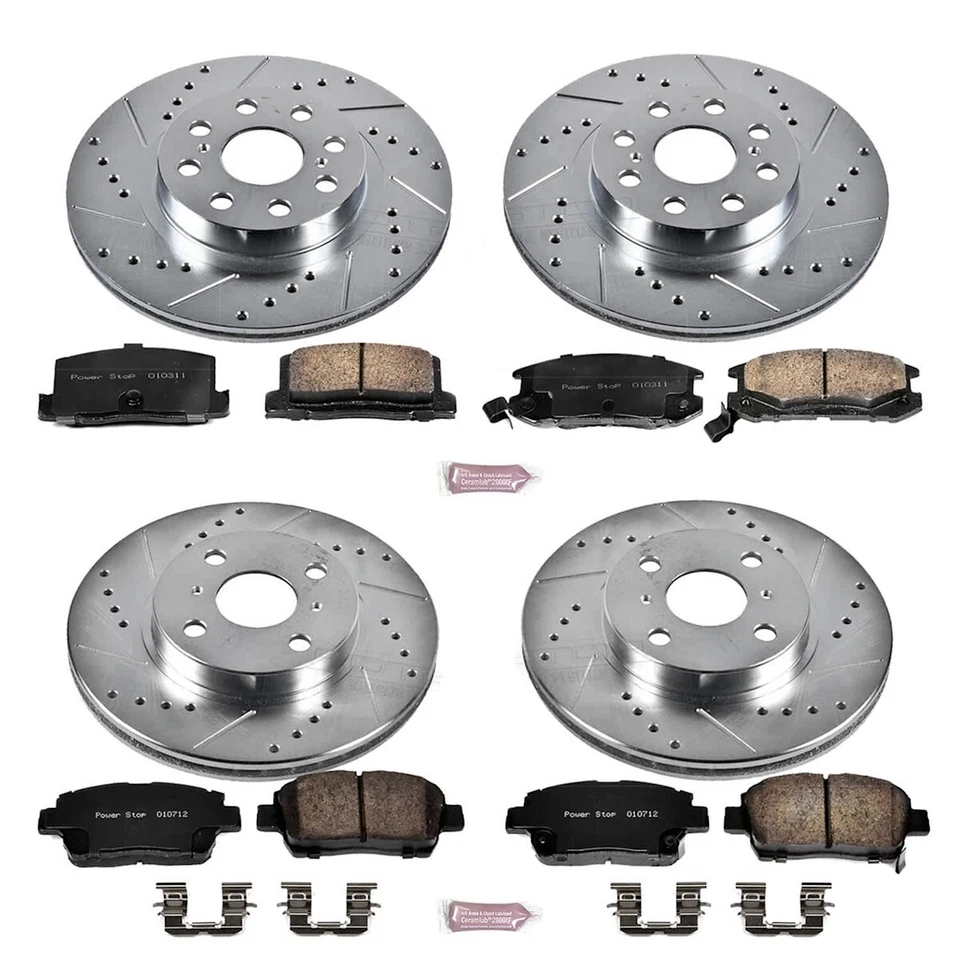 K822 Powerstop Brake Disc and Pad Kits 4-Wheel Set Front & Rear for MR2 Spyder - Image 3 of 4