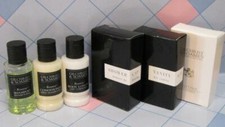 GILCHRIST  SOAMES TRAVEL LOT SHAMPOO CONDITIONER LOTION VANITY SHOWER CAP SET