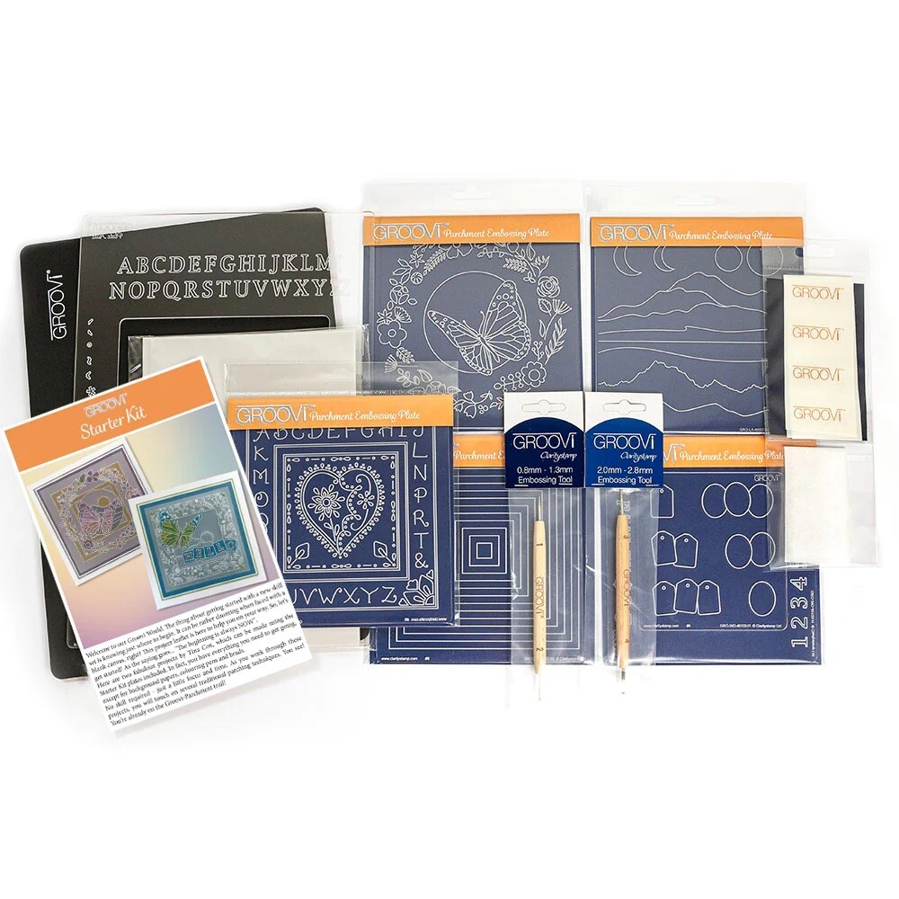 Clarity Stamps Deluxe Groovi Plate Starter Kit 2024 + Barbara's Loving Heart A5