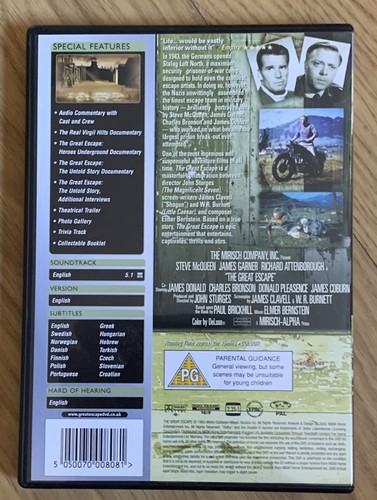 The Great Escape DVD (2002) Steve McQueen, 2 disc set - 第 4/4 張圖片