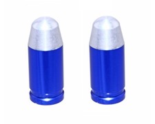 NEW! VINTAGE BULLET TIP VALVE CAPS IN BLUE USED FOR SCHRADER VALVE.