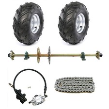 Complete 44 " Go Kart Rear Live Axle kit Sprocket Disc Rotor Golf Cart Quad ATV