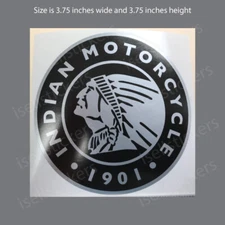 BM-12123 Silver Metallic Indian Motorcycle Vintage Bike Sticker Window Decal LF