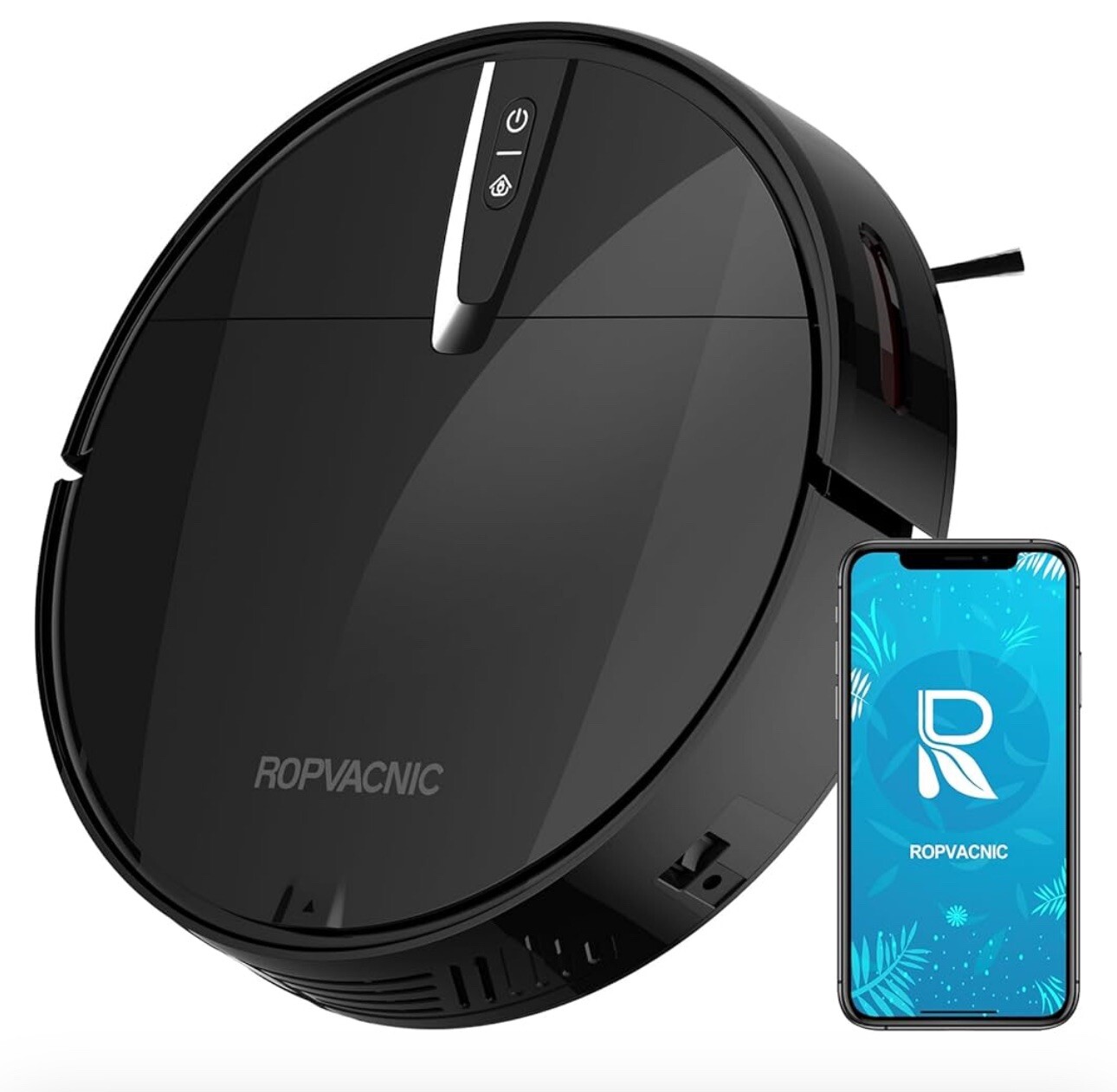 Robot Vacuum Cleaner with 3000Pa Cyclone Suction, APP/Voice/Remote Control-image