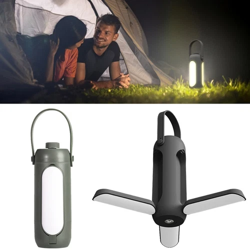 LED Solar Camping Light Outdoor Hiking Tent Lamp Lantern USB Rechargeable - Picture 1 of 19