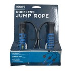 Ignite Ropeless Jump Rope, Blue/Black, Cardio Workout, Pro Quality NEW