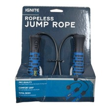 Ignite Ropeless Jump Rope, Blue/Black, Cardio Workout, Pro Quality NEW