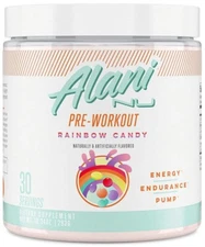Alani Nu Pre-Workout Powder Rainbow Candy 30 Servings New *CLUMPY*