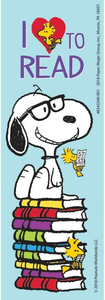 Peanuts ''I Love to Read'' Snoopy Bookmarks for Kids, 36 Ct