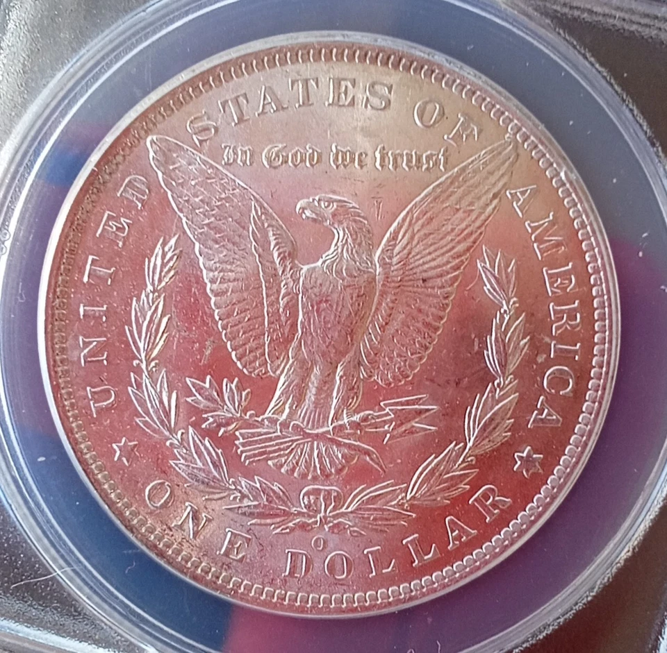 1885-O  Morgan Silver Dollar ANACS Graded MS 62 Condition . - Image 2 of 4