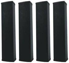 (4) Rockville WET ARRAY 5 BLACK Line Array Speakers For church/School/Auditorium