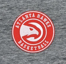ATLANTA HAWKS EMBROIDERED IRON ON PATCH 2.75” DIAMETER - FREE SHIPPING