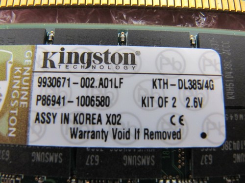 (LOT OF 3 NEW) Kingston 2GB Server RAM Memory KTH-DL385/4G - 第 2/3 張圖片