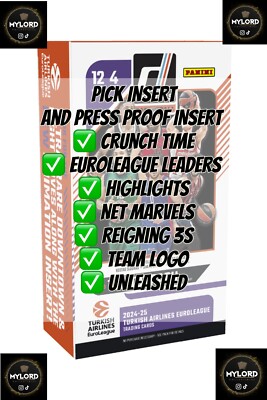 2024-25 Panini Donruss Euroleague PICK Your INSERT & INSERT PRESS PROOF NEW 17.8