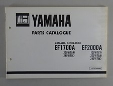 Parts Catalog Yamaha Generator EF1700A / EF2000A from 11/1984