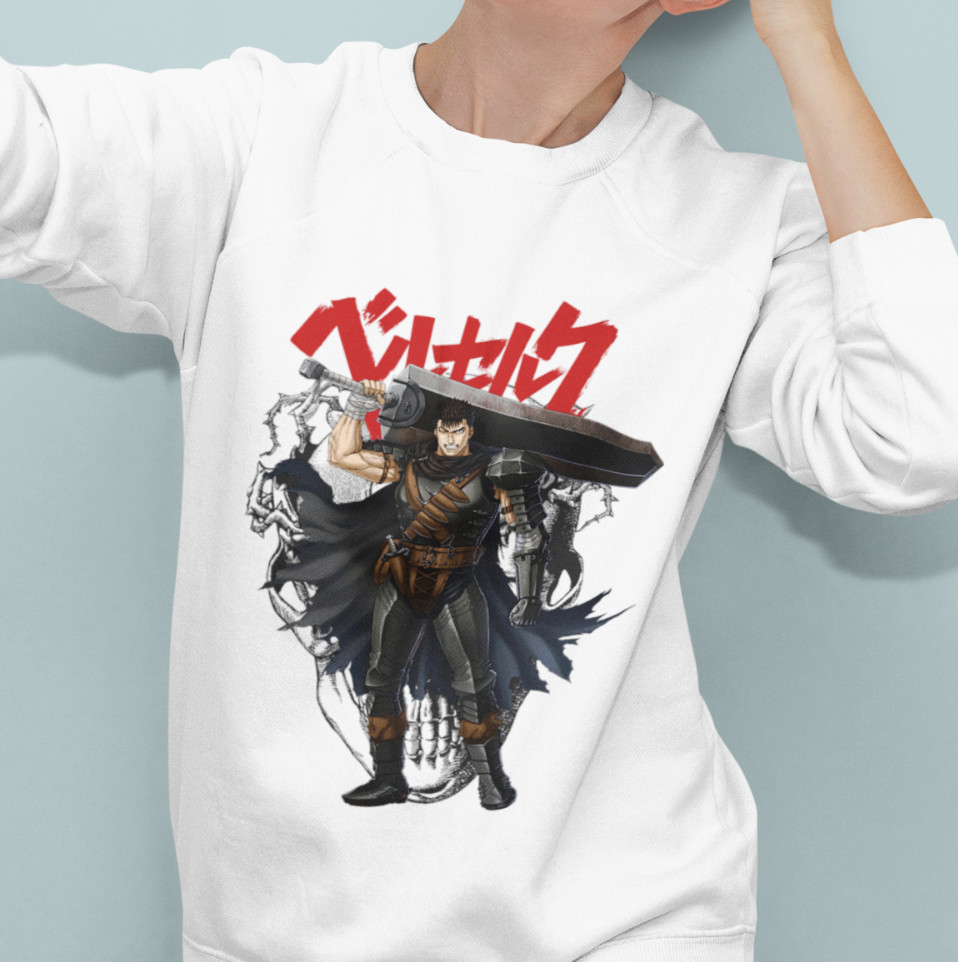 Berserk Guts Sweatshirt Skull Knight 90s Sweater Gatsu Pullover All Sizes  Anime | eBay