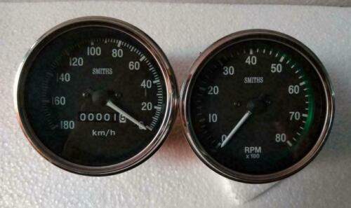 85 mm smiths replica speedometer and tachometer mechanical M18X1.5 THREAD kph - Picture 1 of 4