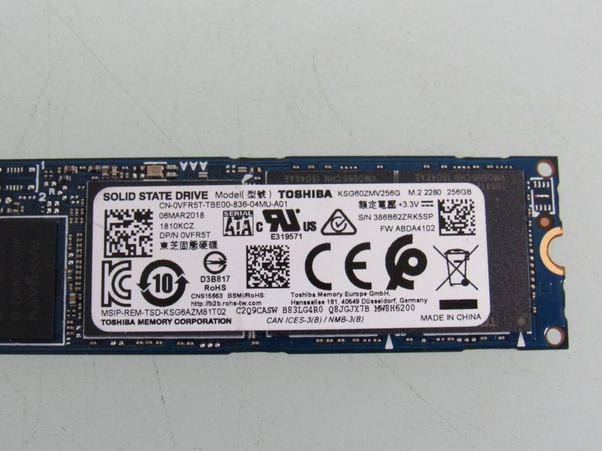TOSHIBA KXG6AZNV256G 256GB SSD 4個セット Toshiba Kioxia KXG6AZNV256G 256GB M.2 NVMe SSD | eBay