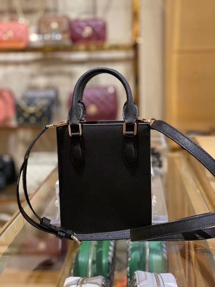 New Tory Burch Emerson Black Mini Shopper Tote Crossbody