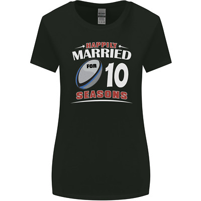 10 Jahre Hochzeitstag 10. Rugby Damen breiter geschnittenes T-Shirt