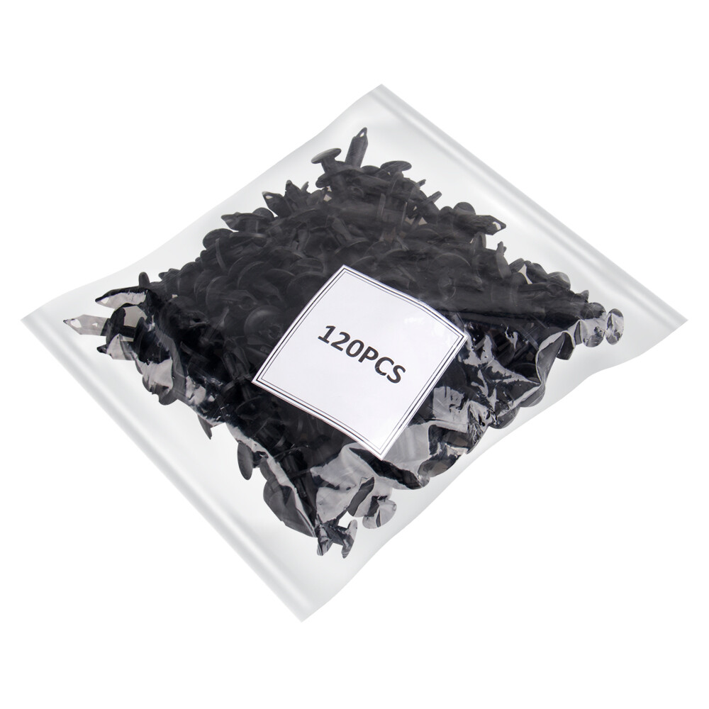 Fastener And Clip 120 Pcs 9mm Car Auto Fender Hole Dia Plastic Rivet Fastener Push Clips Dxy88 Color Name Black