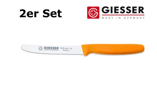 Giesser Brötchenmesser Tomatenmesser Küchenmesser 11cm 1/2/3/4/5/6 Set 19 Farben - Bild 34 von 124
