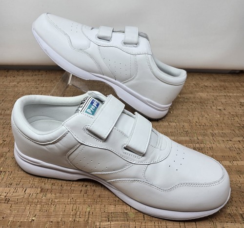 Propet LifeWalker Strap White Leather Strap Men's 12D Casual Shoe - Picture 9 of 12