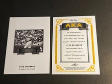 Box 49 - 2012 Leaf BLANK BACK PROOF MISSING AUTO AKA Ryne Sandberg