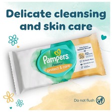 Pampers Harmonie Protection Baby  396 Wipes (9x44) Plastic Free with Coconut Oil
