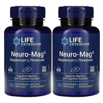 2 PACK Neuro-Mag Magnesium L-Threonate from 2000 mg Magtein - Life Extension