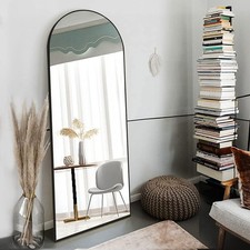 Full Length Mirror 64"x21" Arched Full Body Mirror Hanging Leaning/Standing Wall