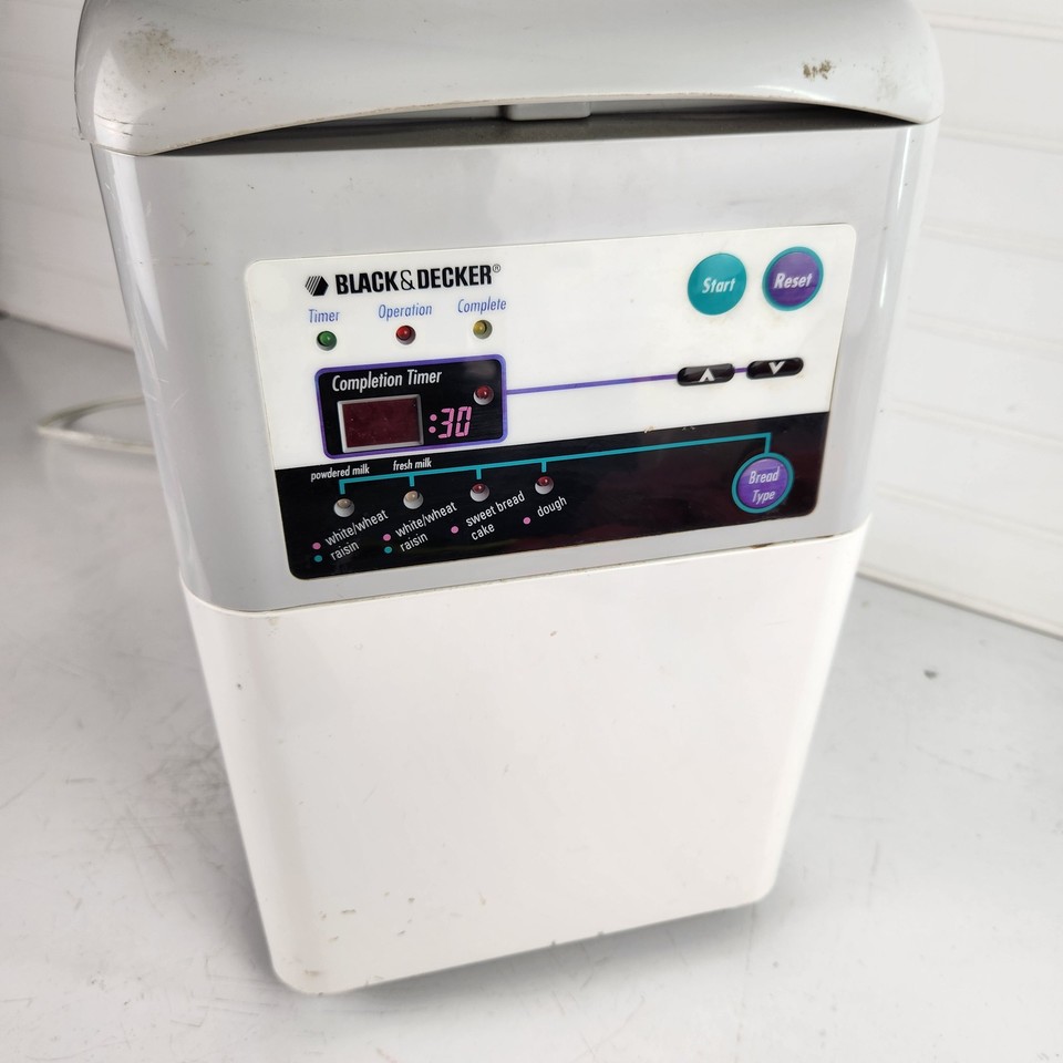 Ddark Bread Black & Decker Automatic Breadmaker Bread Machine White & Gray Digital ...