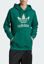 adidas men Adicolor Classics Trefoil Hoodie Collegiate Green Size XL - NEW