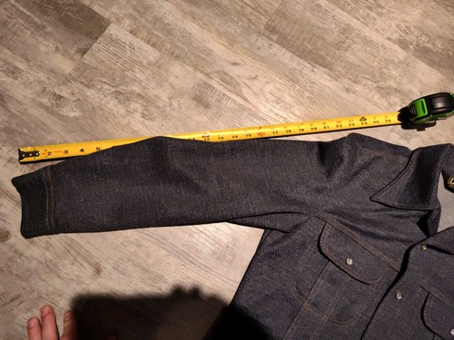 Lee Denim Jacket Jean Poly Blend Made in USA Vintage 70's Pearl Snap Sz M EUC - Picture 13 of 17