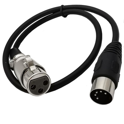 MIDI to XLR Cable MIDI 5 Pin DIN Male to XLR 3 Pin Female Cable for Match Music