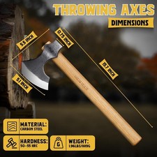 Dream Reach Throwing Hatchets 2 Pack Professional 16" Throwing Tomahawk Axe