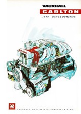 VAUXHALL CARLTON 1990 DEVELOPMENTS BROCHURE. V7415 09.89 [UK MARKET]