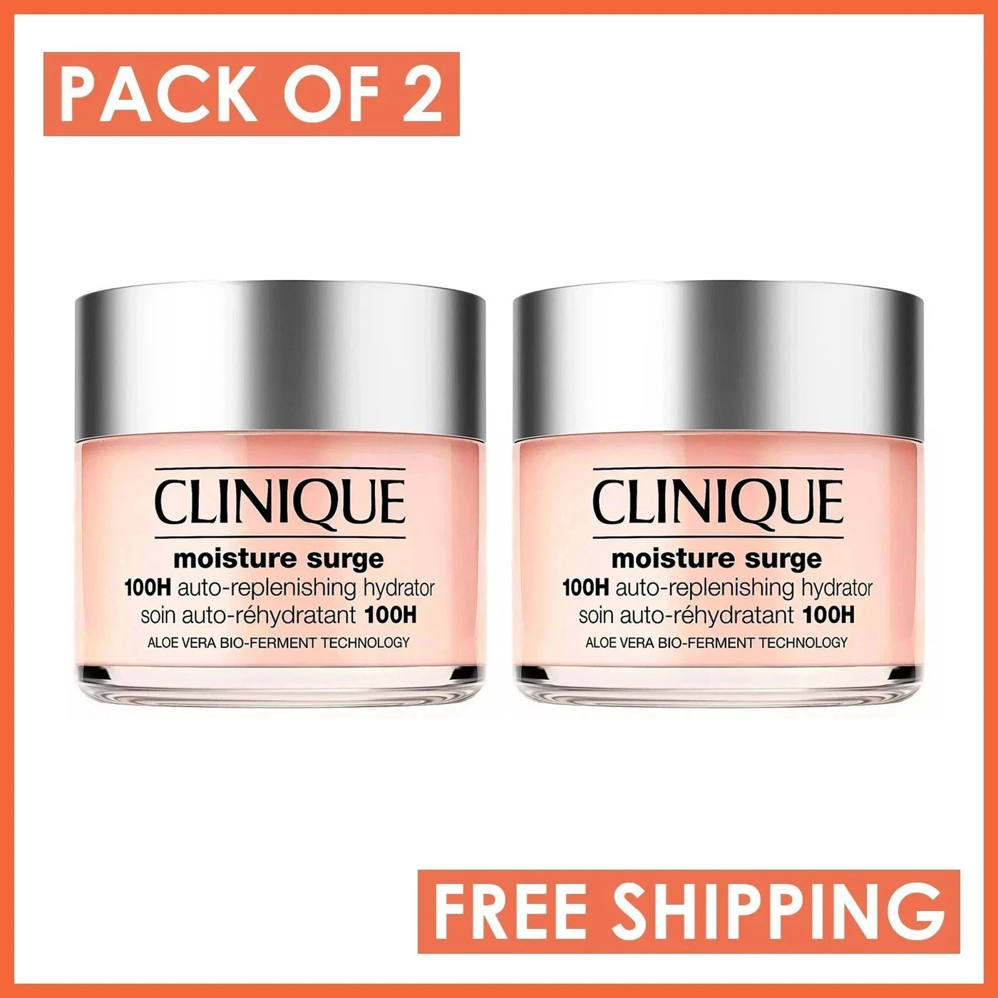 Pack of 2 - Clinique Moisture Surge 100H Auto-Replenishing Hydrator 125ml/4.2o