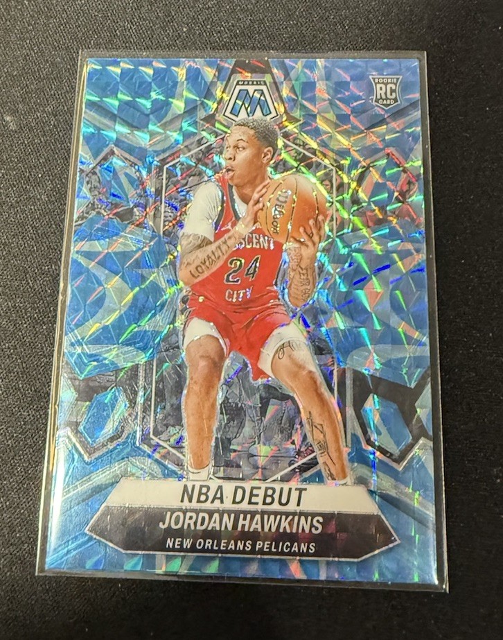 2023-24 Panini Mosaic JORDAN HAWKINS RC #243 Reactive Blue New Orleans Pelicans