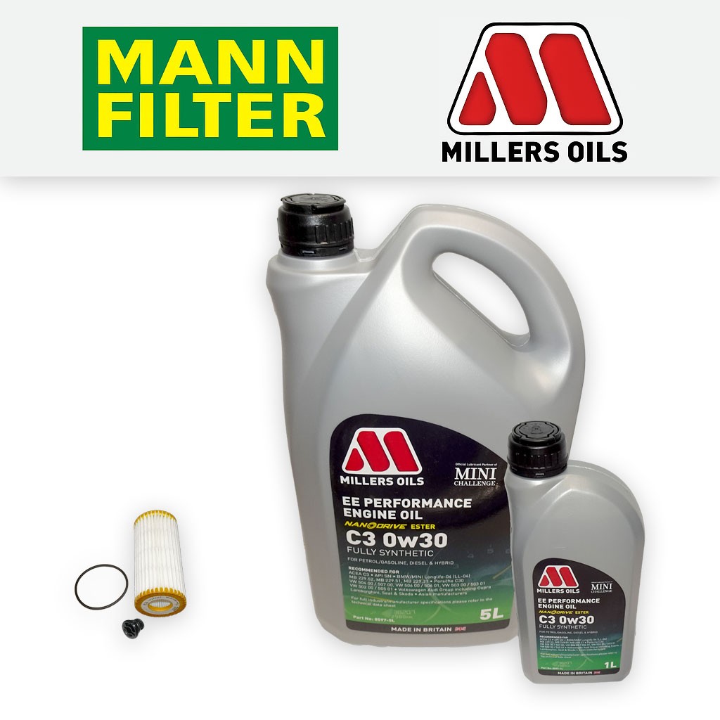 SERVICE KIT for AUDI Q2 GA SQ2 OIL FILTER with EE PERFORMANCE 0w30 OIL 2018-2025