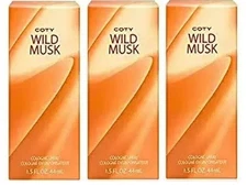 3 of Coty Wild Musk for Women 1.5 oz Cologne Spray NEW