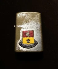 1966 U.S. Military 124th Insignia Valere Et Servitium Vintage Alco Lighter zippo