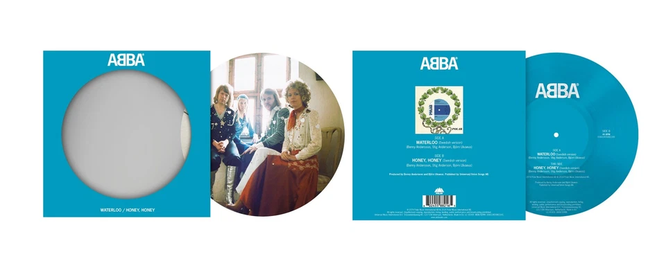 ABBA Waterloo (Swedish)/Honey, Honey (Swedish) (Vinyl) 7" Single Picture Disc - Image 2 of 2