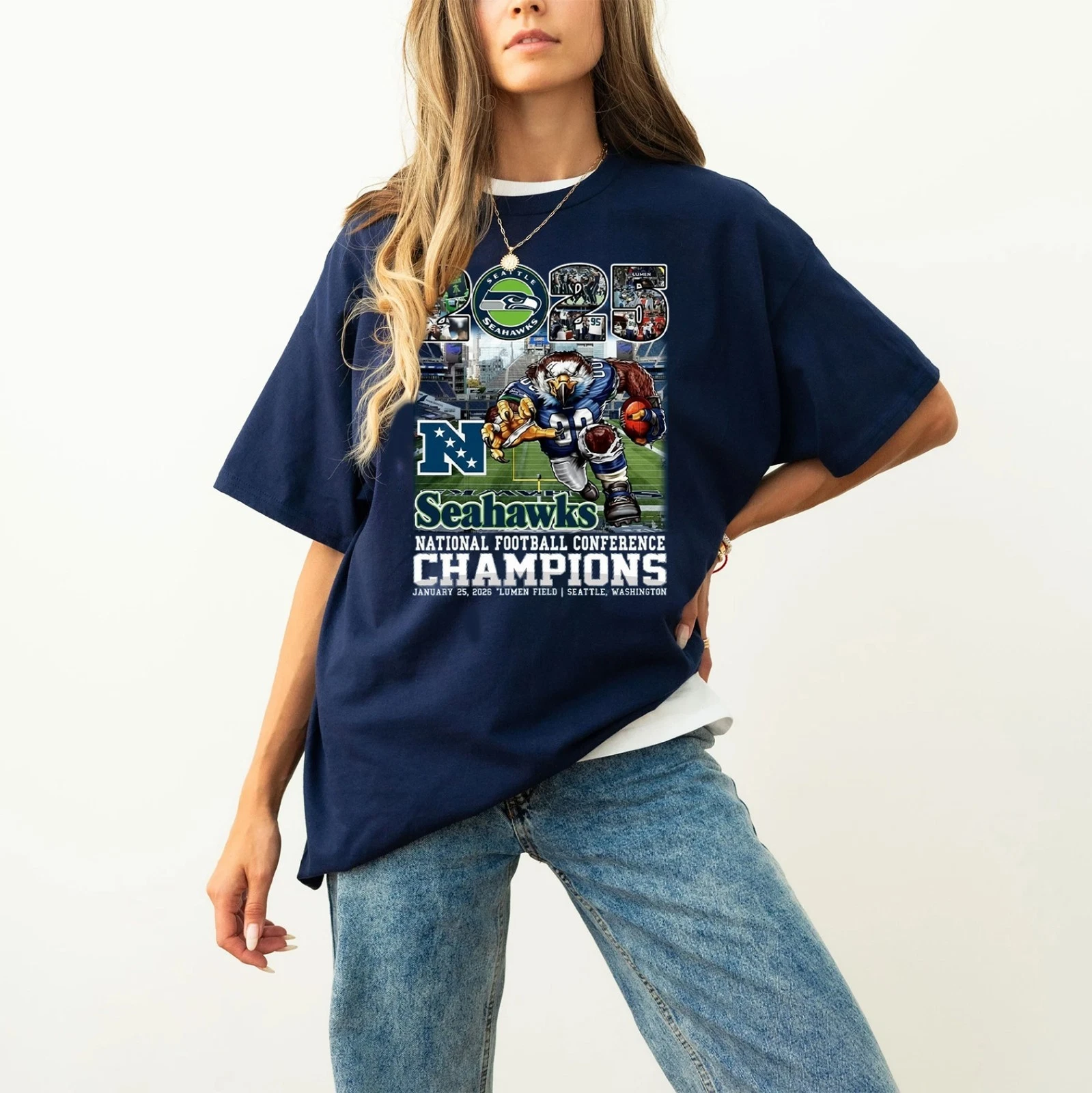 Seattle Seahawks Mascot 2025 Champions T-Shirt